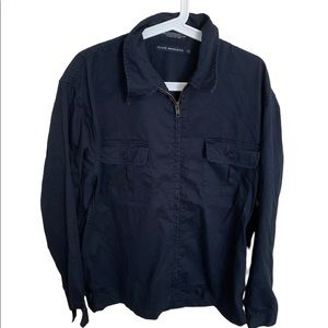 Mens Navy Blue Club Monaco Cotton Zip Up